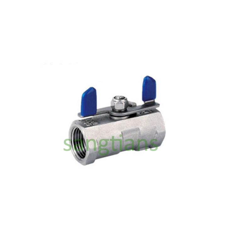 1 inch ss304 stainless steel CF8 1PC female screw ends ball valve with butterfly handle