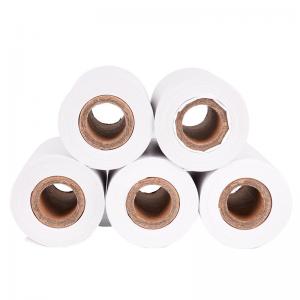 Quality 57*40mm Thermal Till Receipt Paper Roll Smooth Touch Clear Color Performance for sale