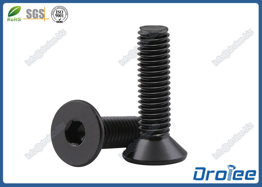 Quality A2/A4/304/316 Stainless Steel Black Oxide Flat Head Socket Cap Screw for sale