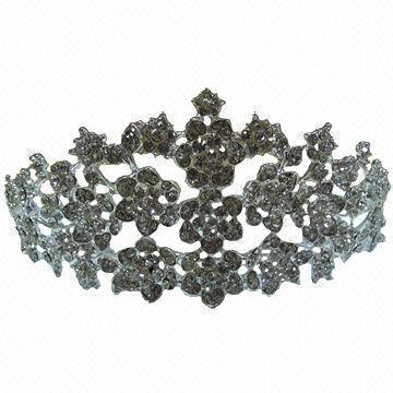 Quality Crystal rhinestone tiara/crown, pageant tiara wedding crown for bridal head-wear for sale