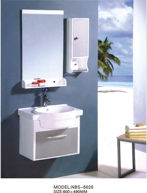 PVC bathroom vanity / wall cabinet / hanging cabinet / white color for bathroom 60 X49/cm