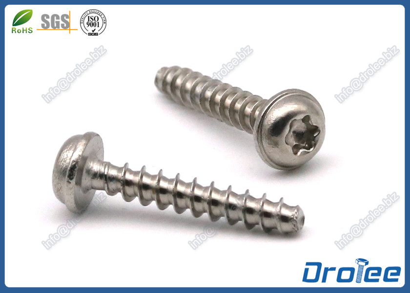 Quality 410 Stainless WN1451 Torx Round Washer Head PT Thread Screws for Thermoplastics for sale