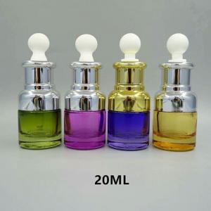 Quality 20ml colorful Cosmetic Packing Genoptics glass Essence Pump Glass Bottle for sale