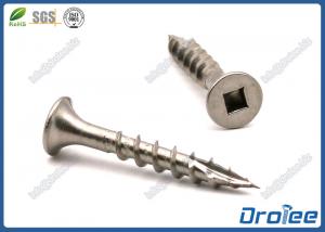 Quality 304/18-8 Stainless Square Drive Flat Bugle Head Deck Screws, Type 17 Auger Tip for sale