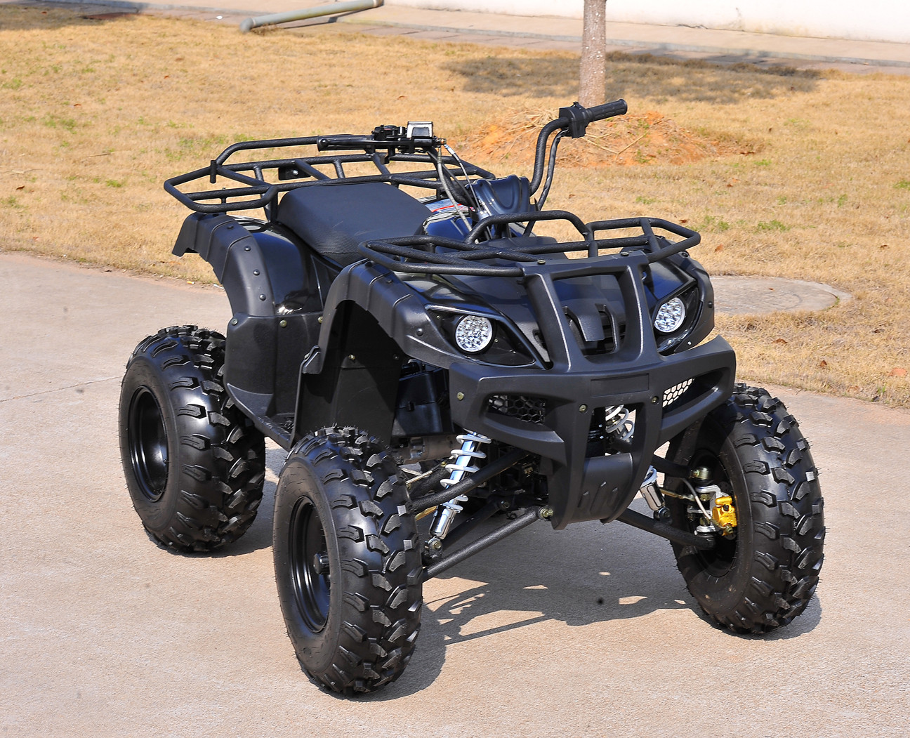 Quality Street Legal Utility EEC ATV Black Wheels , Double Disc Brake for sale