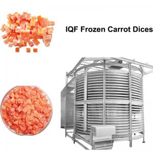 Quality 500KG/H IQF Frozen Carrot Dices Quick Freezing Machine/Freeze Dry Fruit Machine for sale