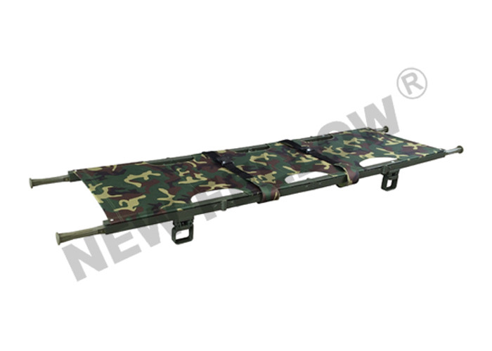 Quality Camouflage Four Folded Folding Stretcher With Flexible Nylon Handles for sale