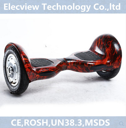 Quality 10 inch hiphop red two wheel hoverboard self balancing scooter bluetooth LED lighting for sale