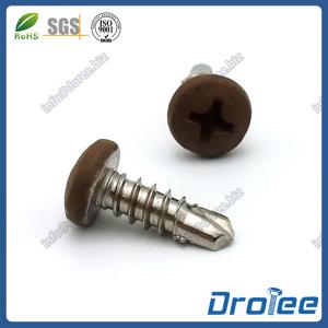 Quality 304/316/410 Stainless Steel Painted Head Self Drilling Screw, Phiips Pan Head for sale