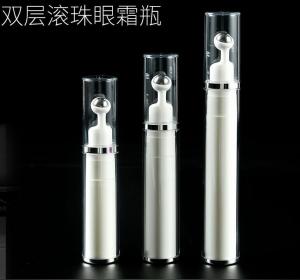 Quality China Empty Cosmetic Perfume Eye Cream Container 7.5ml 10ml 15ml Colored Roll On Glass Bottle with Steel Ball with cap for sale