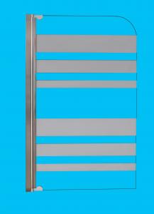 Quality 6mm Corner Bath Shower Screens Door Wide narrow Stripe Silk Toughened Safety for sale