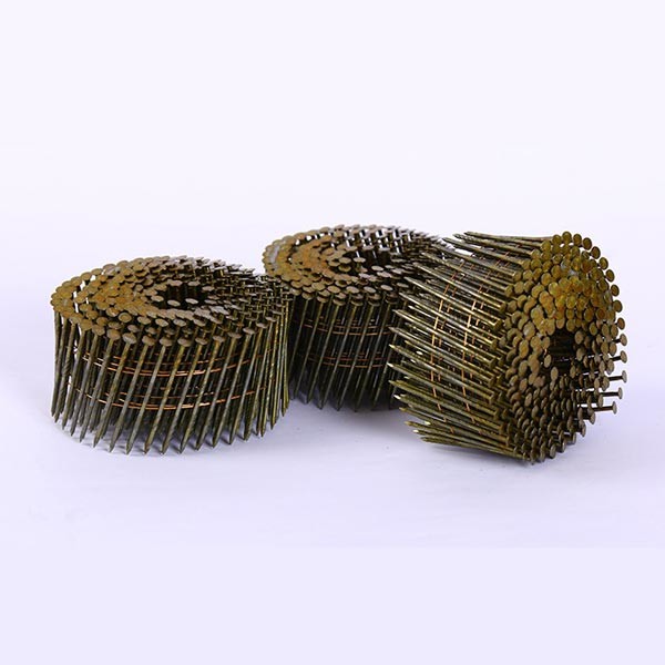 Quality Yellow Stainless Steel Ring Shank Coil Siding Nails for sale