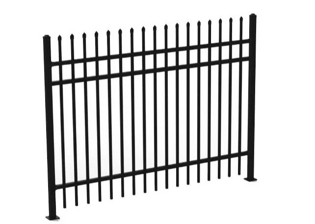 Quality ISO Black H1.8m Decorative Wrought Iron Fence Panels For Commercial for sale