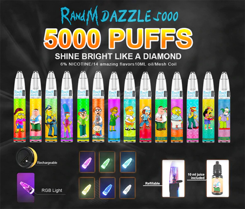 Buy cheap 5000 Puffs RANDM Dazzle Vape RGB Light Glowing With Popular Clear Tank from wholesalers