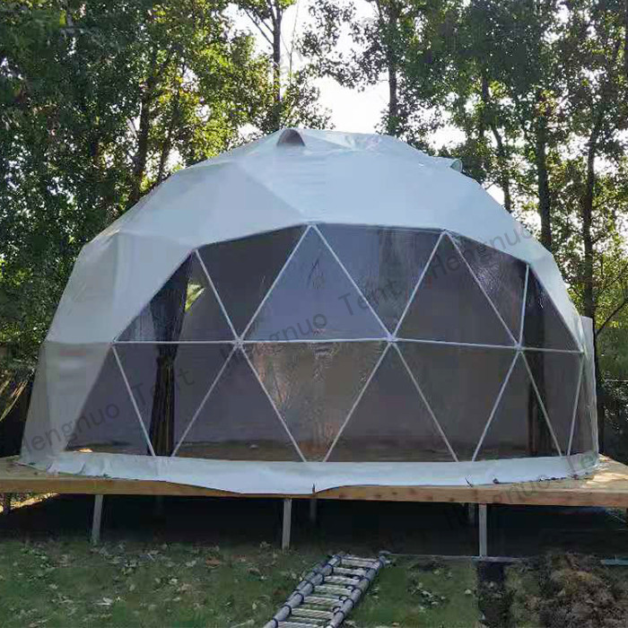 Quality UV Resistant Luxury Geodesic Dome Tent Prefabricated Camping House for sale