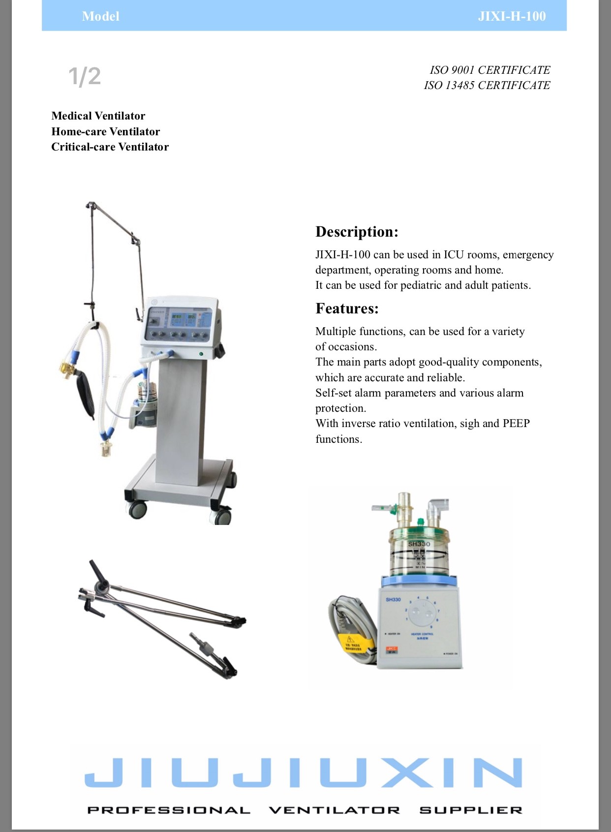 Quality Invasive ventilator, non-invasive ventilator，Domestic ventilator for sale