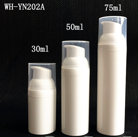 Quality empty 30ml  50ml 75ml plastic refillable cosmetic airless bottle with pump cover for sale
