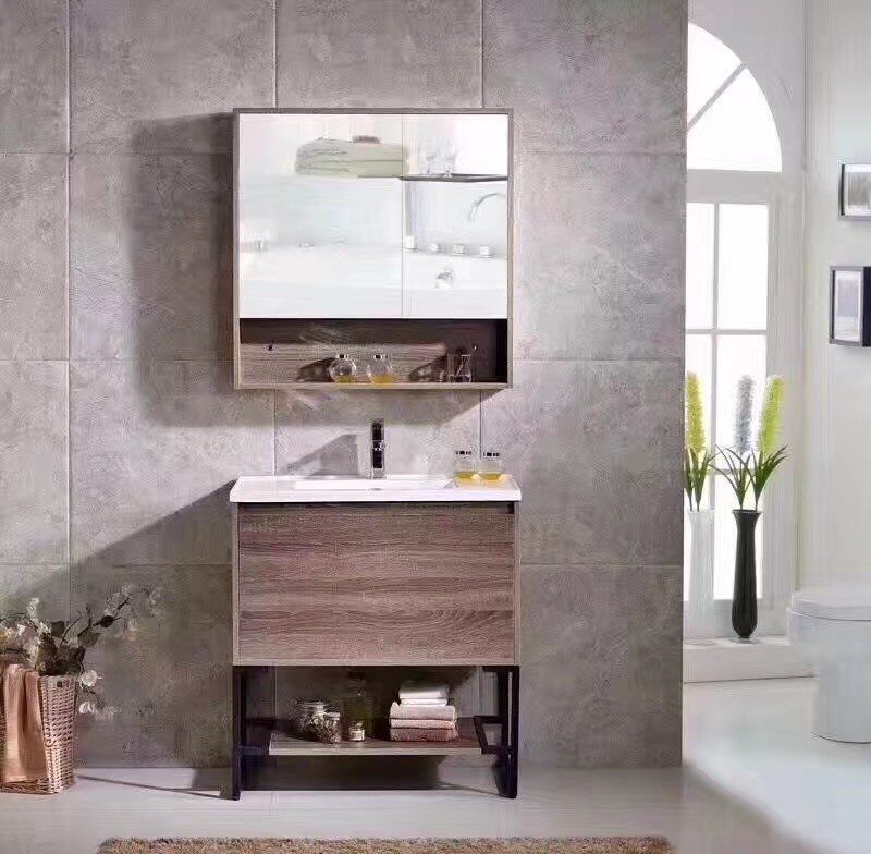 Quality Custom Design Plywood Bathroom Vanity With Closet , 18 Inch 19 Inch Deep Bathroom Vanity for sale