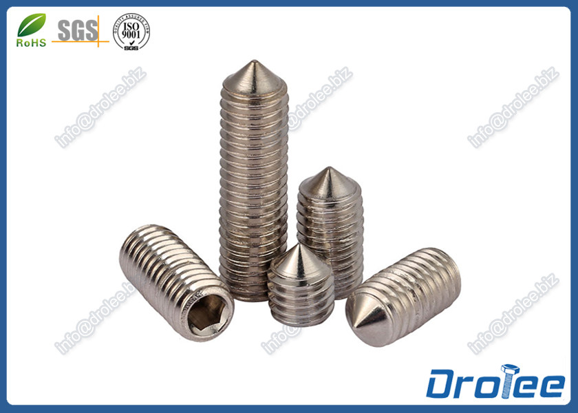 Quality 304/316 Headless Hex Socket Set Screw with Flat Point for sale