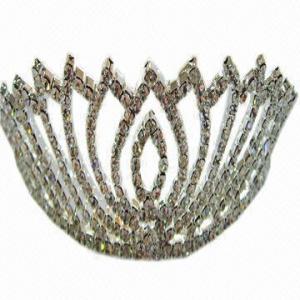 Quality Bridal Headwear/Tiara/Crown Jewelry Set, Rhinestones Jewelry Crown Tiara, Ideal as Bridal Jewelry for sale