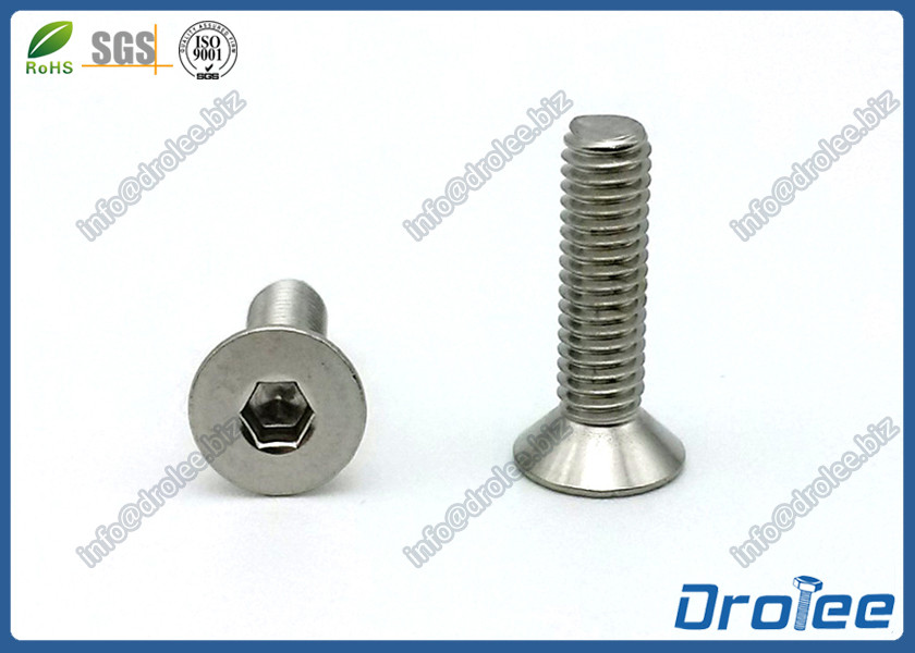 Quality M3 x 10mm Stainless Steel 316 Flat Head Socket Cap Screw for sale