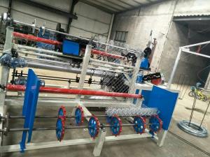 Quality 2m-4m width Full Automatic Double Wire feeding Chain Link Fence making Machine for sale