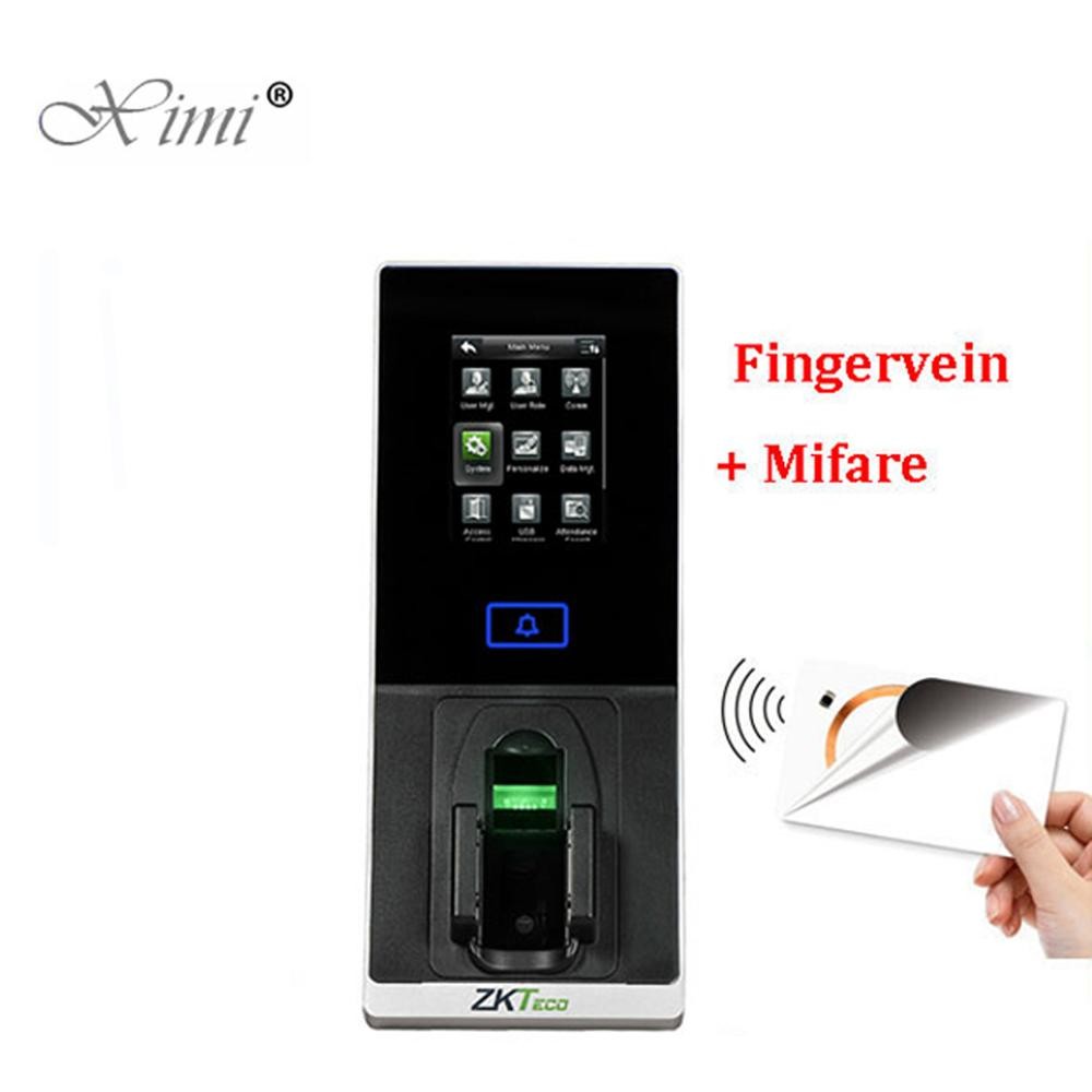 Quality Fingervein And MF Card Door Access Control System ZK FJ200 TCP/IP Fingerprint Finger vein Time Attendance And Access Controller for sale