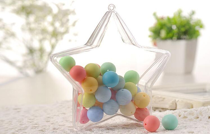 Quality five star shape candy  safe food grade plastic PS packaging containers for sale