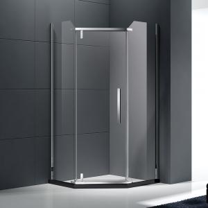 Quality Standard Glass Shower Enclosures , Tub Shower Doors Glass Frameless Diamond Shape for sale
