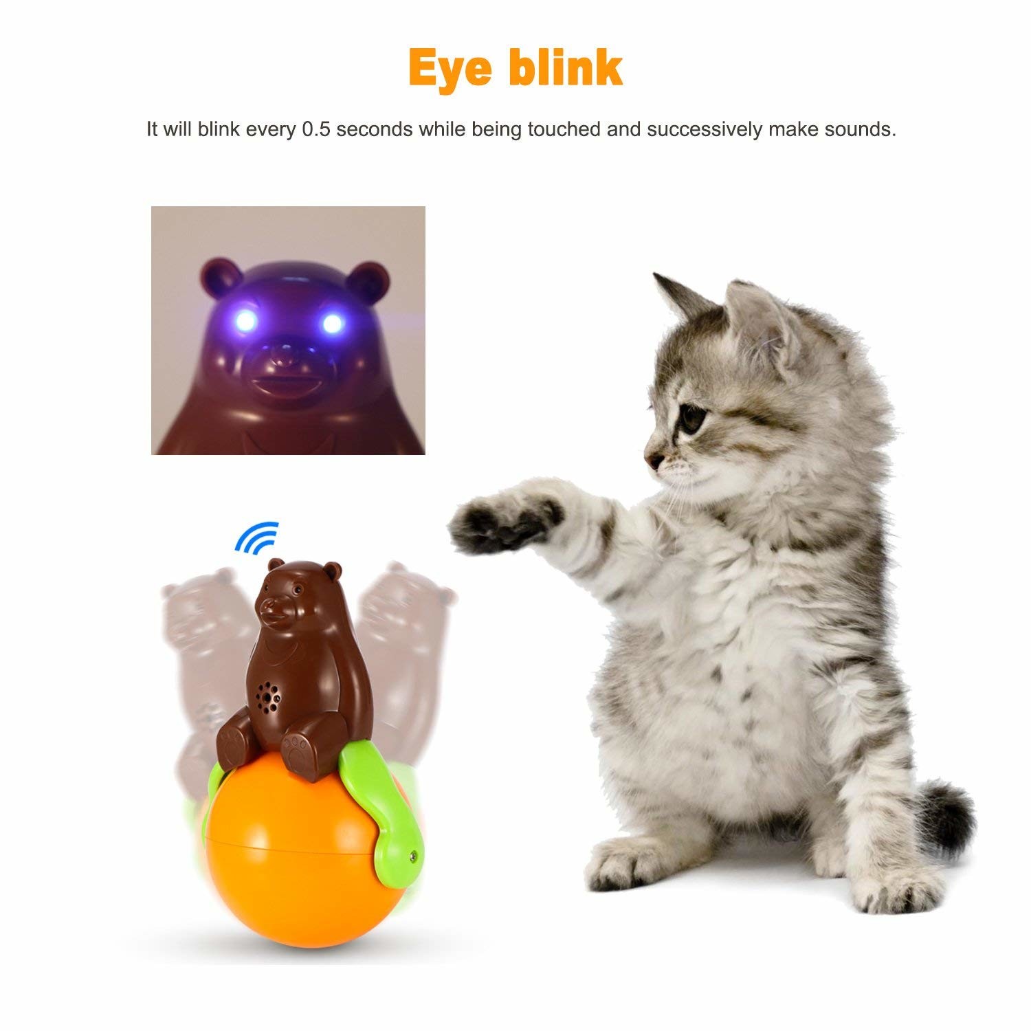 Buy Safe Puzzle Funny Cute Pet Toys Sound And Light Ball Five Kinds Of Sounds at wholesale prices