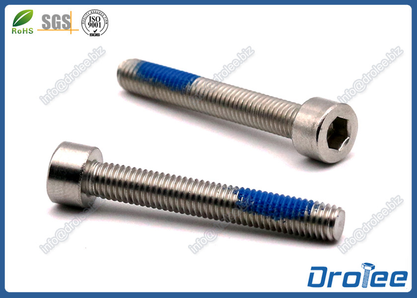 Quality 304/316/18-8 Stainless Steel Socket Head Cap Nylon Patch Self-locking Screws for sale