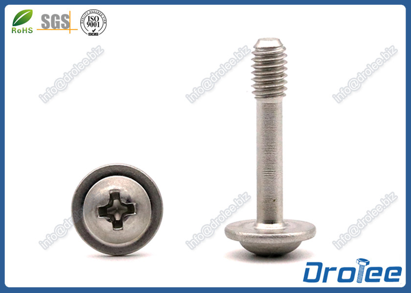 Quality DIN 967 Stainless Steel Philips Round Washer Head Captive Panel Screws for sale