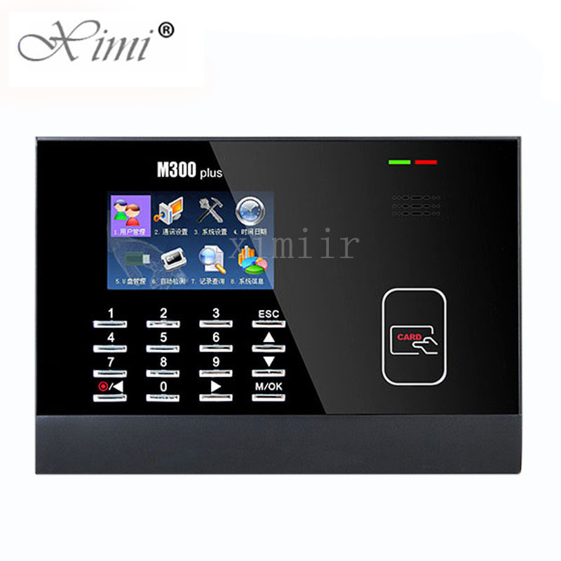 Quality M300 Plus 125KHZ/13.56MZH RFID Mifare Card Attendance Machine Smart Card Time Recorder for sale