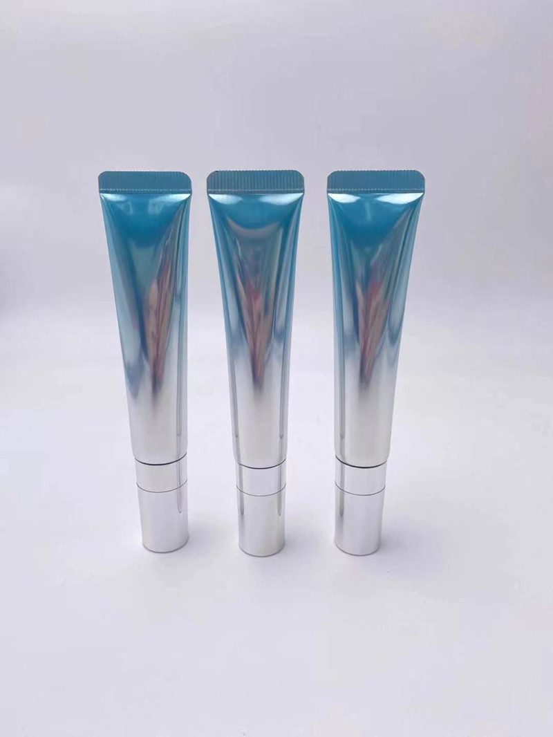 Quality 10ml 15ml  20ml empty airless cosmetic eye cream tube with pump double roller applicator for sale