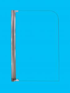 Quality Short Curved Glass Shower Screens Hinged Frosted 790 X 1435mm Clear Frosted for sale