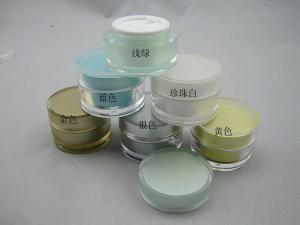Quality white & clear cap,manufacture for cream jar , White double wall Jar,cream container 50gr for sale