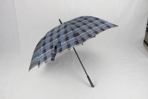 Quality Blue Tartan Windproof Golf Umbrellas 30 Inch Automatic With Fiberglass Frame for sale