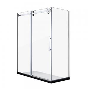Quality Custom Made Glass Shower Enclosures , Sliding Glass Shower Cabin Rectangle for sale