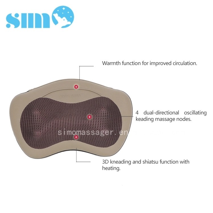 Quality Warming Electric Massage Pillow Home Neck And Shoulder Massage Pillow for sale