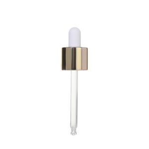Quality Aluminium Cosmetic Glass Dropper 20mm For Skin Care Essential Oil for sale