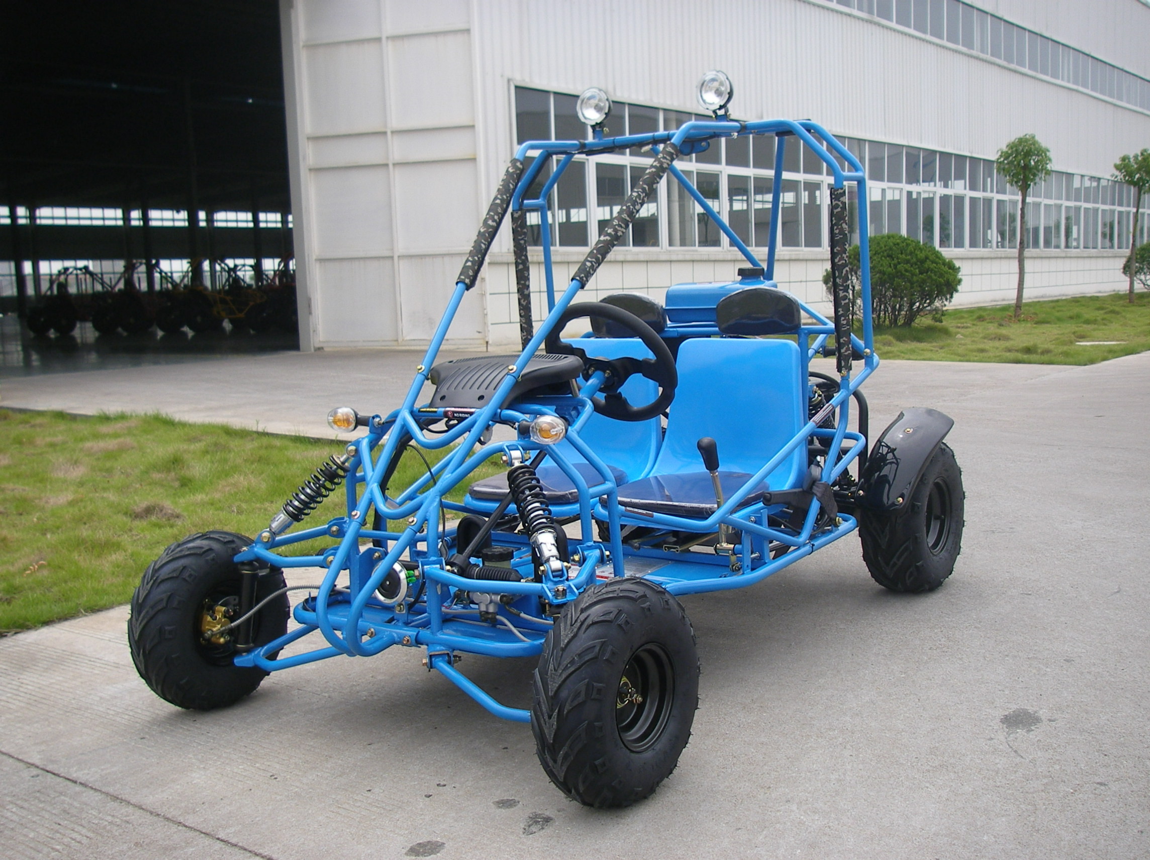 Quality 2 Seater Electic Mini Go Kart For Kids Blue Off Road With CE for sale