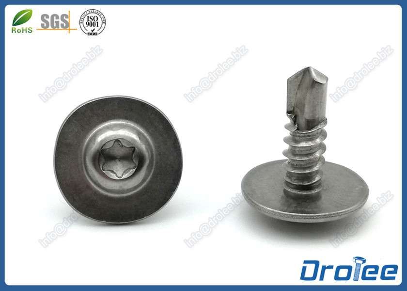 Quality 18-8/410/316 Stainless Steel Torx Pan Washer Head Self Drilling Tek Screw for sale