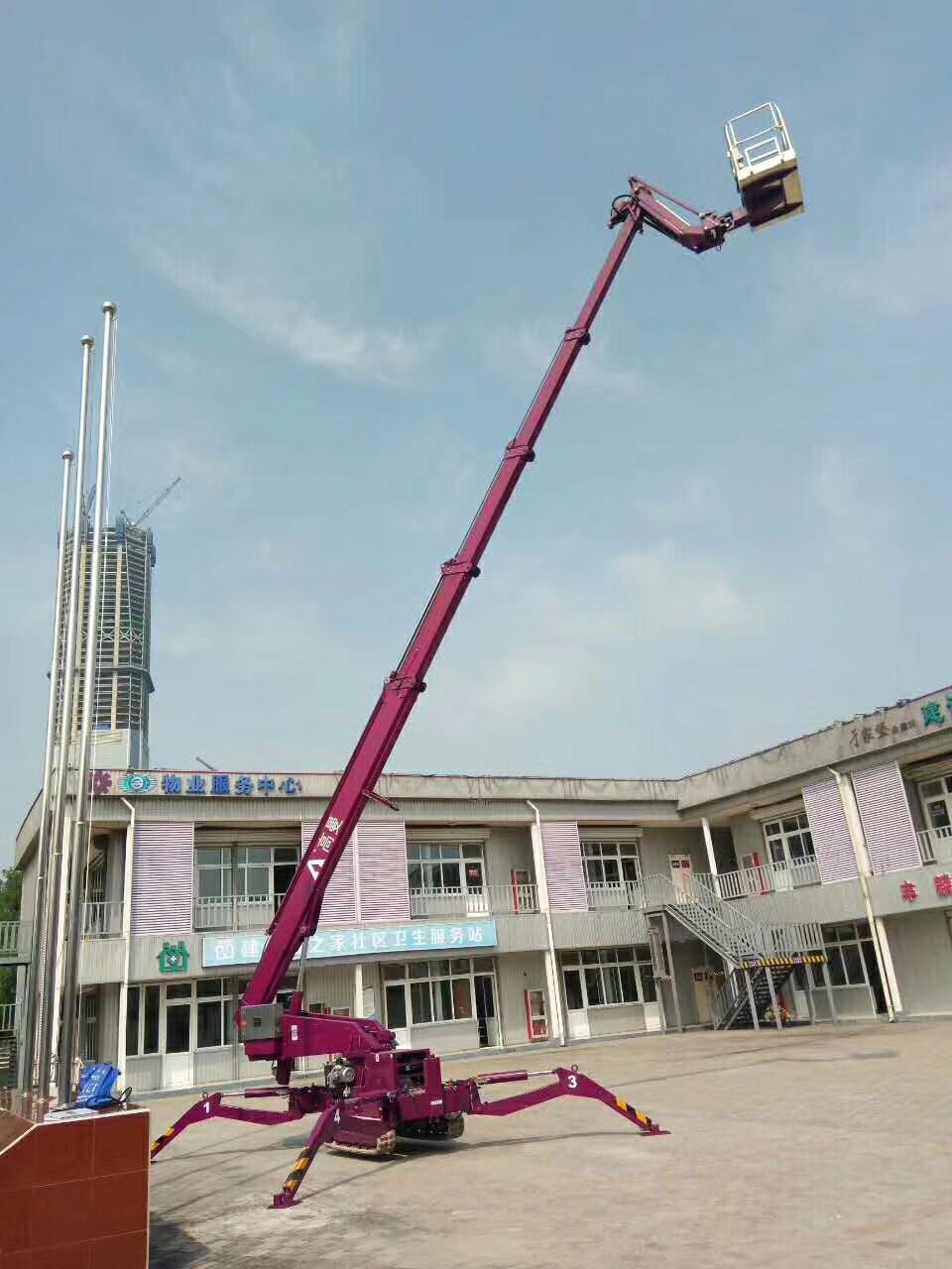 Quality 10m height single mast aluminum man lift for sale
