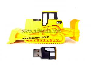 Quality Engineering Vehicle series bulldozer excavator crane dump road roller shape USB flash driver custom for sale