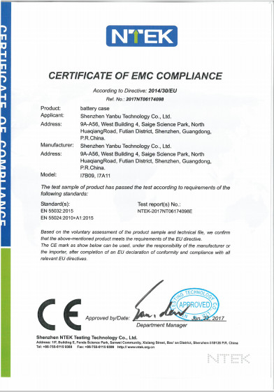 Shenzhen Tai Puwan Technology Co., Ltd Certifications