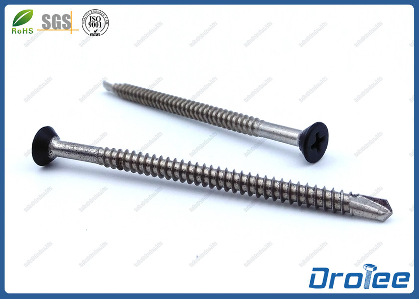 Quality Black Painted Head Self Drilling Screw Philips Flat Head Stainless Steel 316 for sale