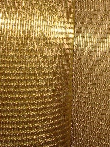 Quality Decorative 4305T Brass braided woven mesh for glass lamination as interlayer for sale