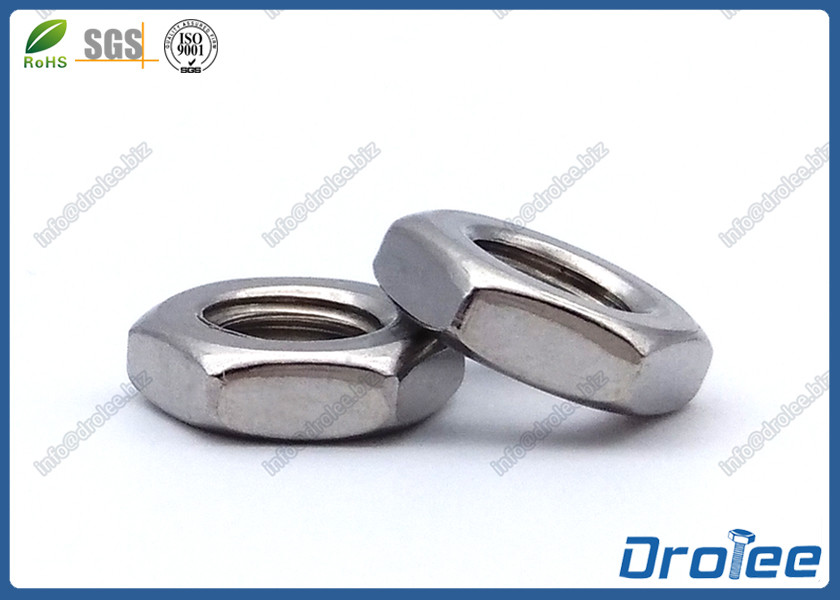 Quality 18-8/304 Stainless Steel Thin Hex Jam Nut for sale