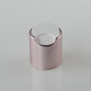Quality Brushed Aluminum Disc Top Cap For Cosmetic Package 24mm 28mm for sale