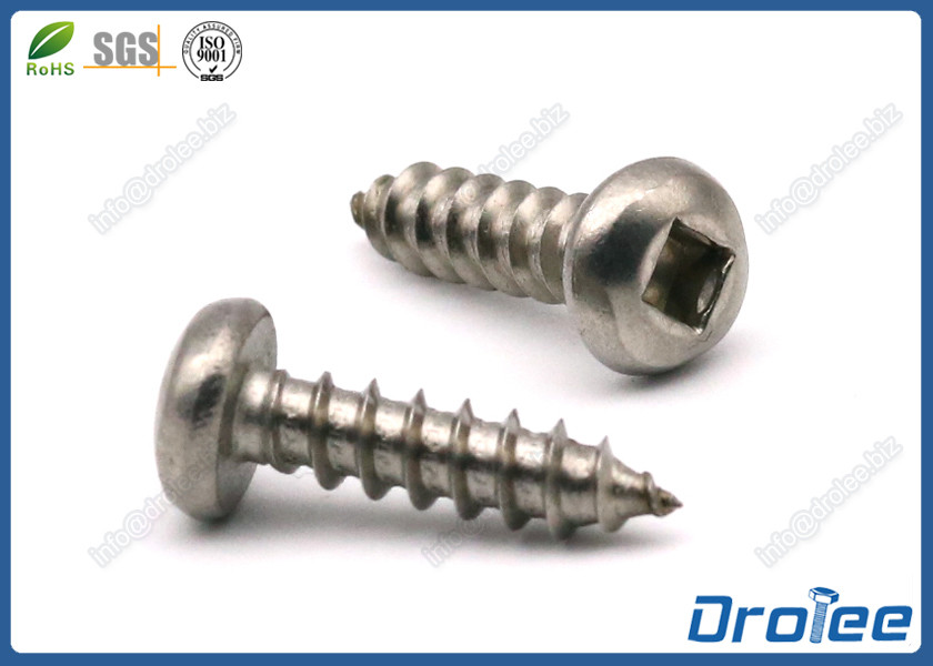 Quality 304 /18-8 Stainless Steel Pan Head Robertson Square Drive Sheet Metal Screws for sale